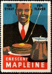 1920's US Poster Stamp Crescent Creamery Company St Paul MN Mapleine