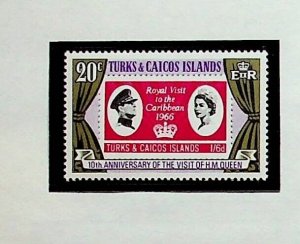 TURKS & CAICOS ISL. Sc 315-6 NH ISSUE OF 1976 - ROYAL VISIT