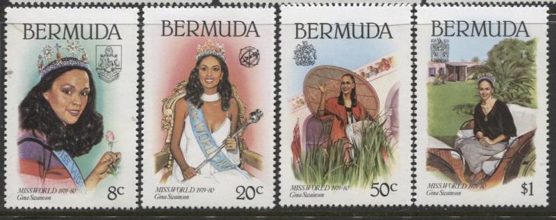 Bermuda - Scott 397-400 - Miss World -1980 - MNH - Set of 4 Stamps