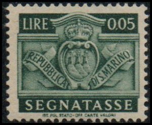 San Marino J65 - Mint-H - 5c Coat of Arms (1945)