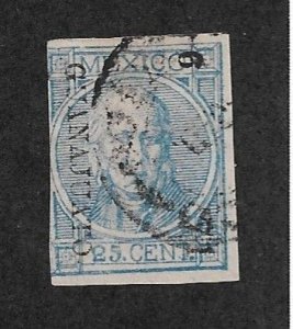 1861 Mexico Sc61 25c Miguel Hidalgo used
