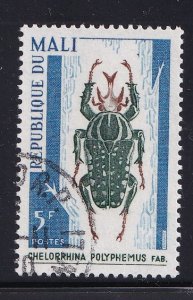 Mali   #99 cancelled   1967  insects 5fr