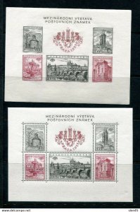 Czechoslovakia 1955 2 Sheets Perf+Imperf Sc 719 MNH  Praga 12952