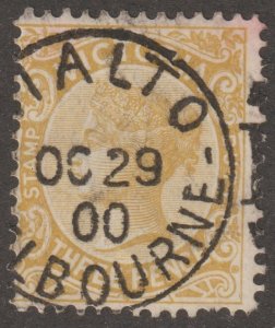 EDSROOM-22171 Victoria 222a Used SON Oct 29, 1900 Cancel Dull Yellow Shade