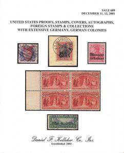 Kelleher: Sale # 609  -  United States Proofs, Stamps, Co...