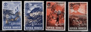 Indonesia Scott B207-B210 MH*  Natural Disaster stamp set