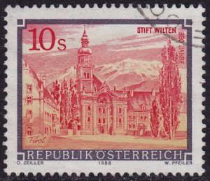 Austria - 1988 - Scott #1365 - used - Wilten Monastery