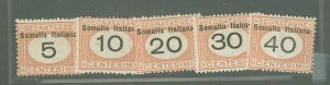 Somalia (Italian Somaliland) #J31-J35 Unused Multiple