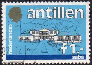 Netherlands Antilles 544 - Used - 1g Saba (1985) (cv $1.20)