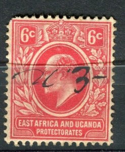 BRITISH KUT; Early 1900s Ed VII postal issue with fiscal cancel on 6c.