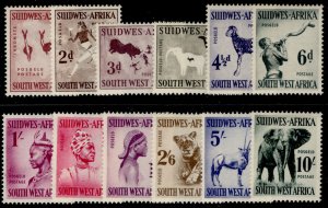 SOUTH WEST AFRICA QEII SG154-165, 1954 complete set, NH MINT. Cat £55.