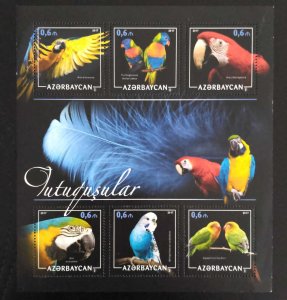 SD)AZERBAIJAN. BIRDS. DIFFERENT TYPES AND SPECIES OF BIRDS. SOUVENIR SHEET. MNH