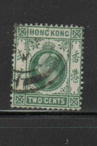 HONG KONG #88  1904  2c  KING EDWARD VII    USED F-VF  b