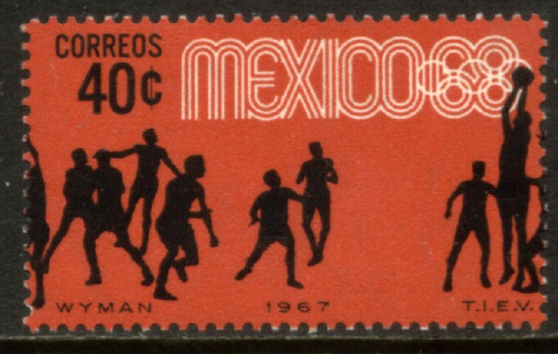 MEXICO 982, 40¢ Basketball 3rd Pre-Olympic Set 1967 MINT, NH. VF.