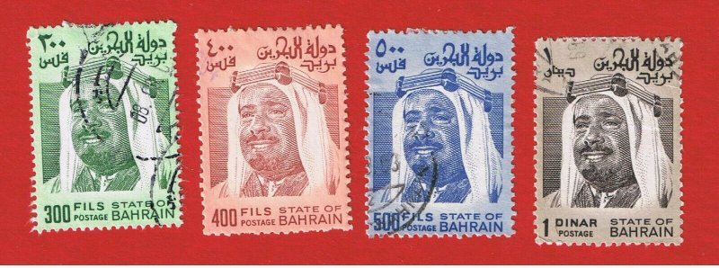 Bahrain #235-238  VF used  Sheik Isa  Free S/H