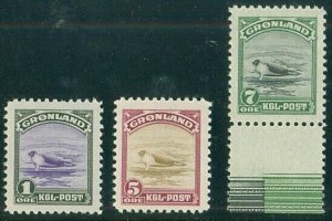 GREENLAND #10-12, 1ore - 70re Harp Seal, NH, VF, Scott $110.00