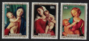 Penrhyn 'Virgin and Child' Paintings by Bellini Raphael 1984 MNH SG#367=370