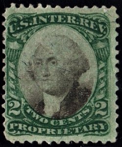 RB2a 2¢ Proprietary Stamp (1874) Used