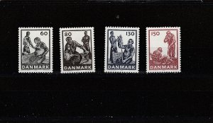 Denmark  Scott#  593-596  MNH  (1976 Danish Glass Production)