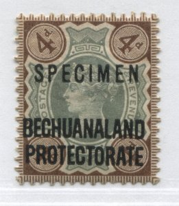 British Bechuanaland overprinted 1891 4d Jubilee overprinted SPECIMEN