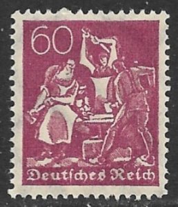 GERMANY 1921-22 60pf IRON WORKERS Issue Sc 168 MNH