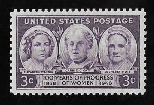 959 3 cents Progress of Women Stamp MINT OG NH EGRADED XF-SUPERB 96 XXF