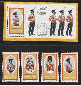 1986 South Africa - Ciskei - Sc 90-93a - MNH VF - 4 singles & 1 MS - Uniforms