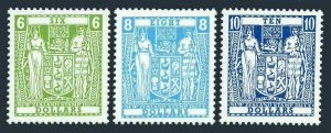 New Zealand 404Ba-404Da,MNH.Mi SM 86-88. Coat of Arms 1987,like Postal-fiscal.