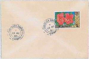 Flowers - POSTAL HISTORY  cover  -  KIRIBATI 1980 : TABITEUEA SOUTH