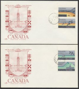 1978 #759-762 Pair of Commonwealth Games FDCs Rosecraft GP Cachets Bath ONT CDS