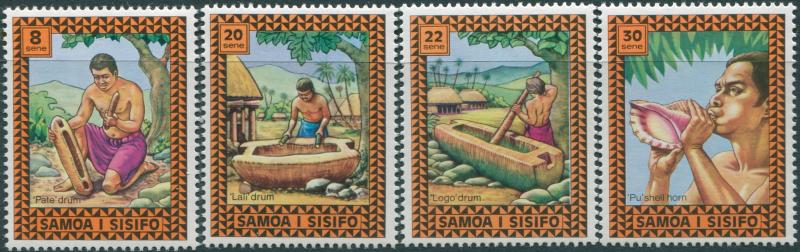 Samoa 1975 SG450-453 Musical Instruments set MNH