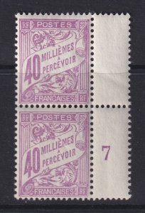 Alexandria (French Offices), Scott J12 (Yvert TT12), MNH/LH pair