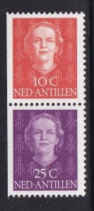 Netherlands Antilles #222a MNH 1979 Juliana 10c + 25c from Booklet