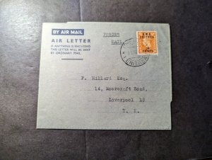 1943 British Occupied Ethiopia BMA Eritrea Overprint Cover to Liverpool UK