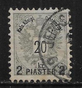 Austrian Offices in the Turkish Empire 18 2pi on 20kr Arms Used (z1)