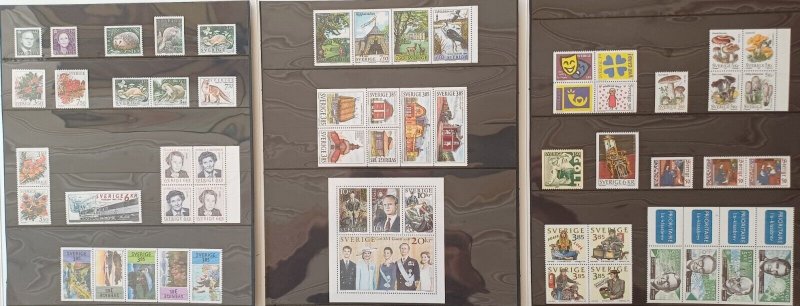 Sweden 1996 year set cpl including all pairs. Very fine. Slania. Four scans. MNH