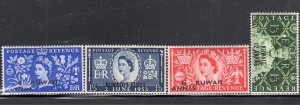 KUWAIT #113-116 1983 CORONATION ISSUE MINT F-VF LH O.G