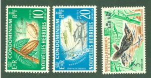 FRENCH NEW HEBRIDES 146-48 MH CV $11.90 BIN $5.50