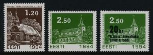 Estonia 279-82, B63 MNH Christmas, Architecture, Ruhnu Church, Urvaste Church