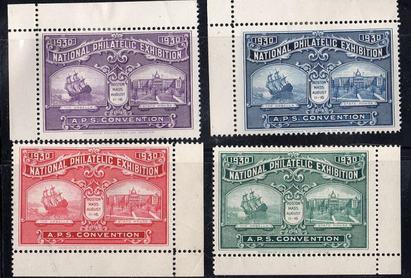 Set of U.S.1930 CINDERELLAS for the NATIONAL PHILATELIC EXHIBITION  MH