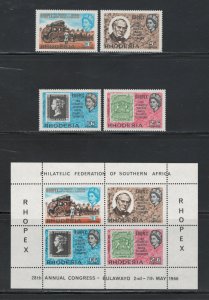 Rhodesia 1966 RHOPEX Scott # 237 - 240a MNH