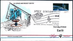 Pugh Designed/Painted Mission Earth FDC...147 of 195 created!