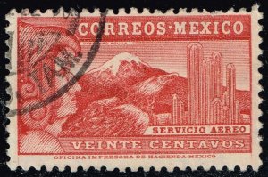 Mexico #C68 Eagle Man & Popocatepelt Volcano; Used (3Stars)