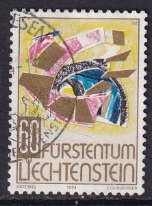 Liechtenstein   #1036 cancelled 1994  Christmas contemporary art 60rp