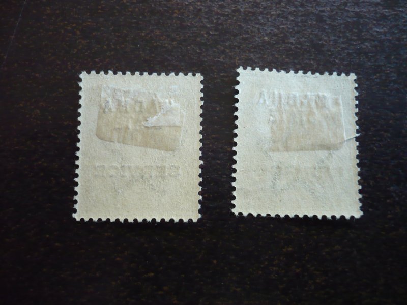 Stamps-Indian Convention State Nabha-Scott#O27-O28-Mint Hinged Set of 2 Stamps