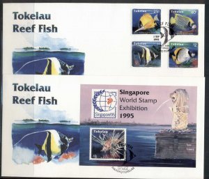 Tokelau 1995 Reef Fish 2x FDC