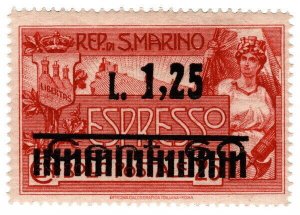 (I.B) San Marino Postal : Expresso 1.25L on 60c OP