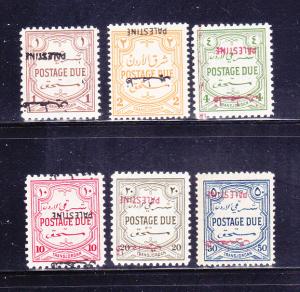 Jordan NJ1-NJ7 For Use In Palestine Set MH Inverted Overprints