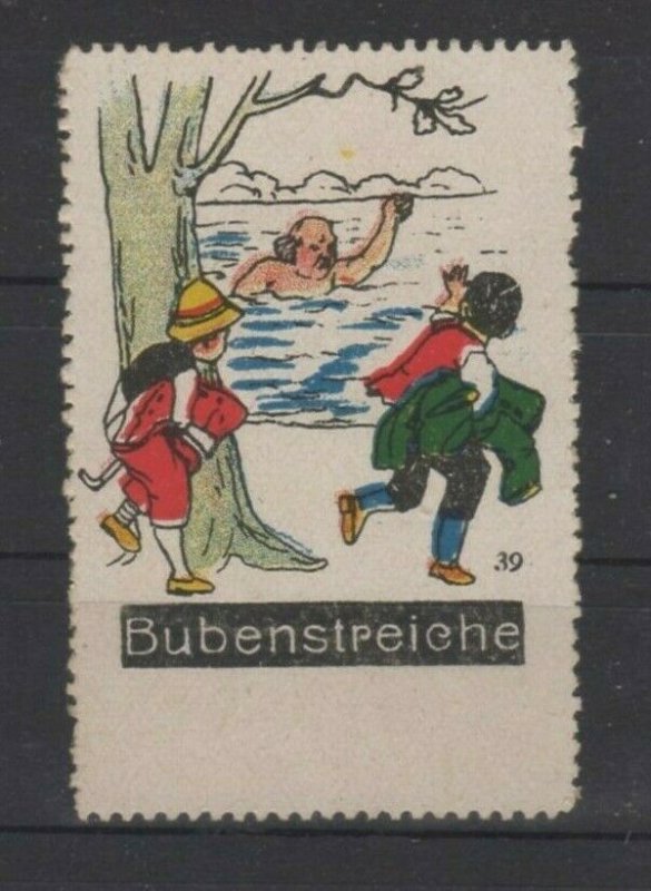 Germany - Bubenstreiche (Boyish Pranks) Vignette Poster Stamp #39 - NG