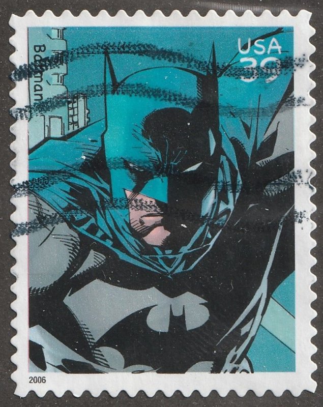 USA, Scott#4084E, stamp,  Batman, 0.39 cents, used, hinged